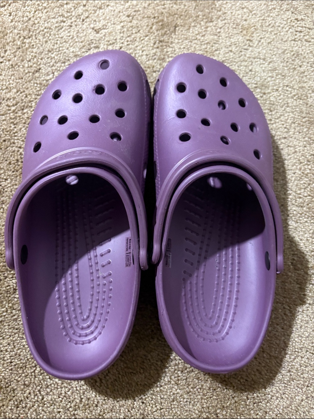 CROCS Classic Purple Slip-On Clogs